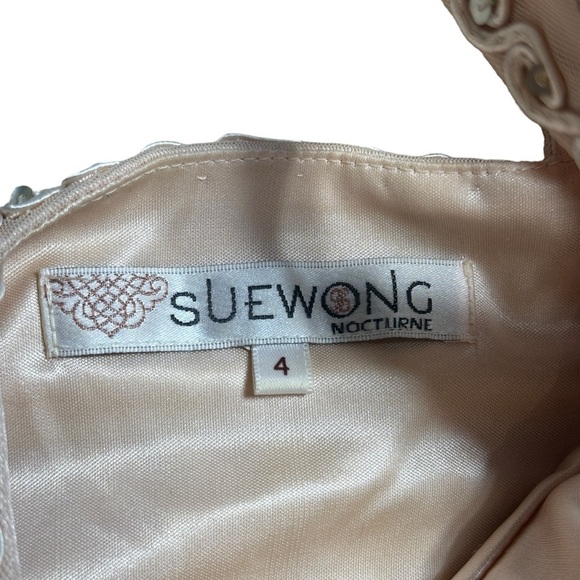 Sue Wong Nocturne Champagne Blush Embroidered Cocktail Dress Women’s US 4 - Picture 4 of 8